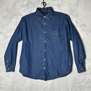 Ten West Shirt Mens XL Blue Denim Lined Jacket Shacket‎ Warm Casual Office Work